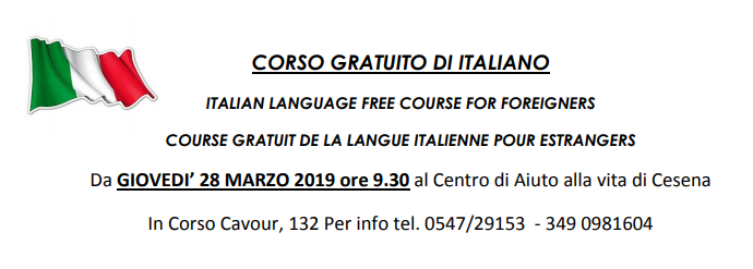 Corso gratuito di italiano